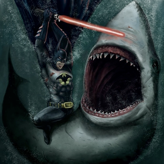Illustration for article titled Meet Lightsaber Batman Vs. Shark Artist Andrew Zubko
